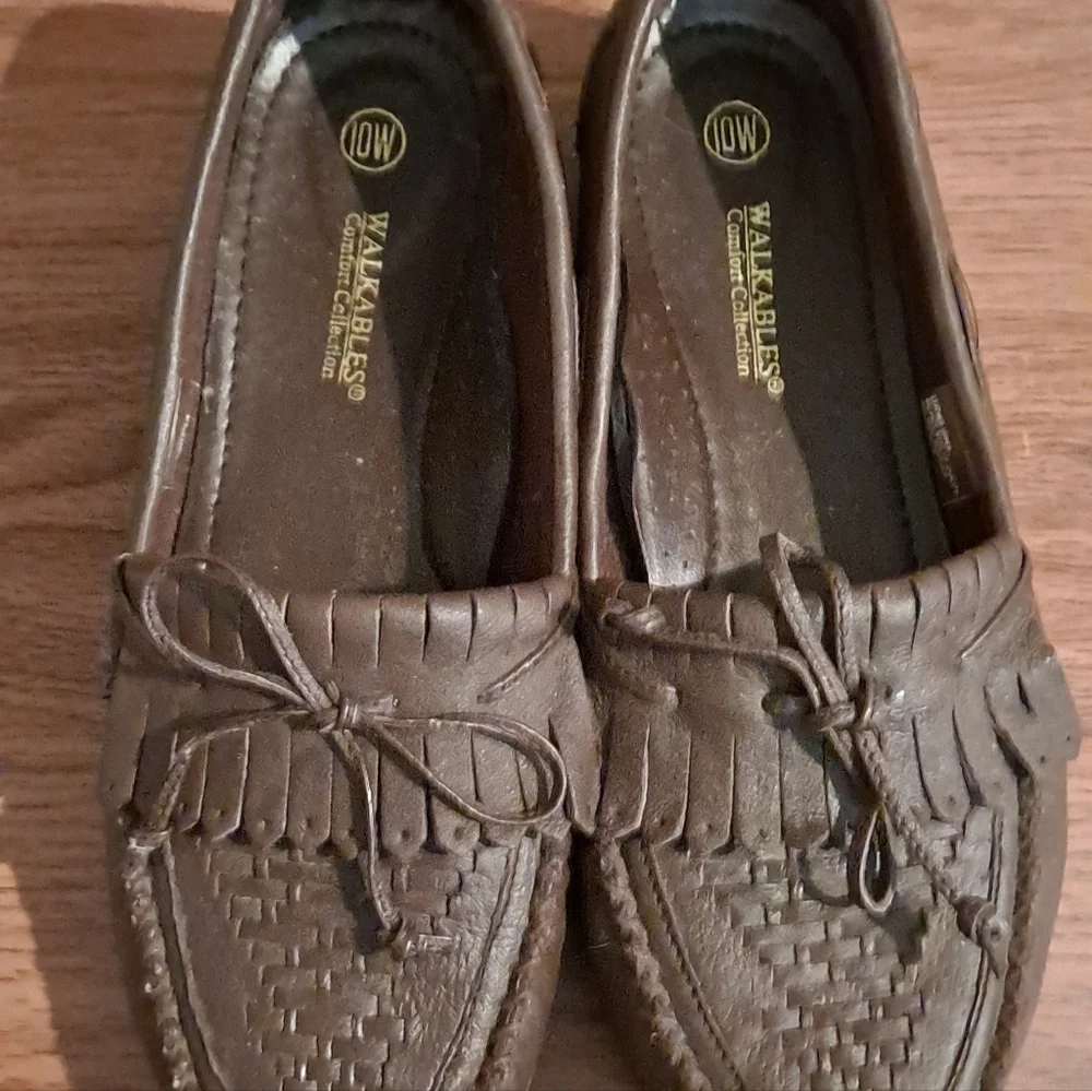 Walkables Comfort Collection Brown Loafers Womens Sz 10W